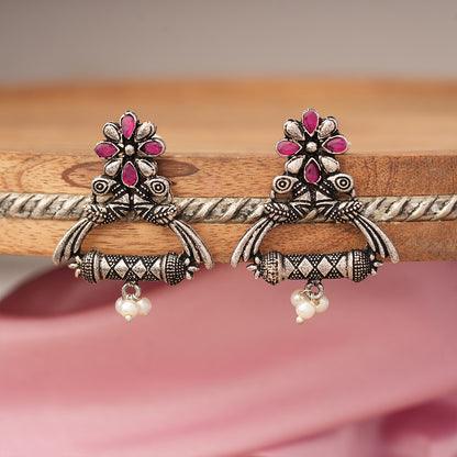 Tweet and bloom stud earring (Red)