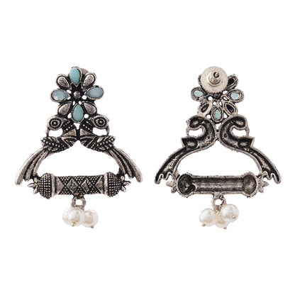Tweet and bloom stud earring (Red)