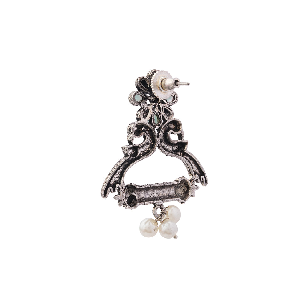 Tweet and bloom stud earring (Red)
