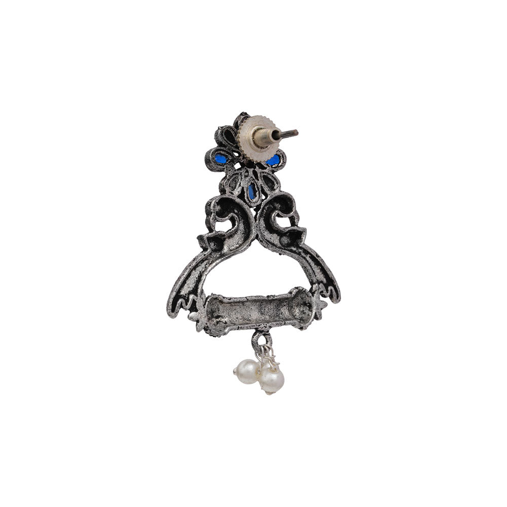 Tweet and bloom stud earring (Blue)