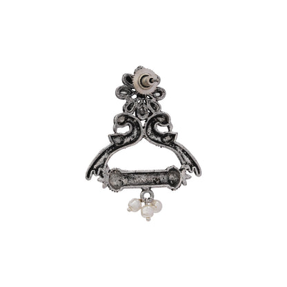 Tweet and bloom stud earring (White)