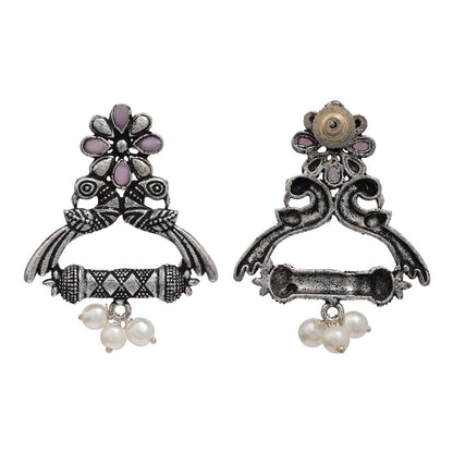 Tweet and bloom stud earring (Baby Pink)