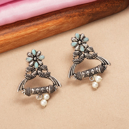 Tweet and bloom stud earring (Mint)