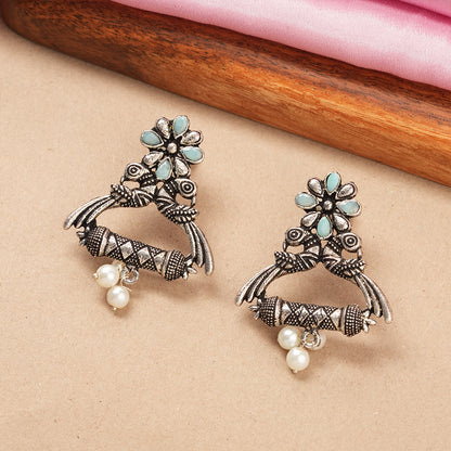 Tweet and bloom stud earring (Mint)