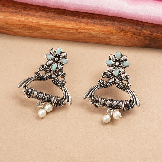 Tweet and bloom stud earring (Mint)
