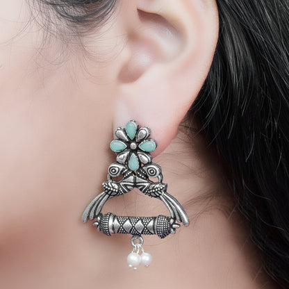 Tweet and bloom stud earring (Mint)