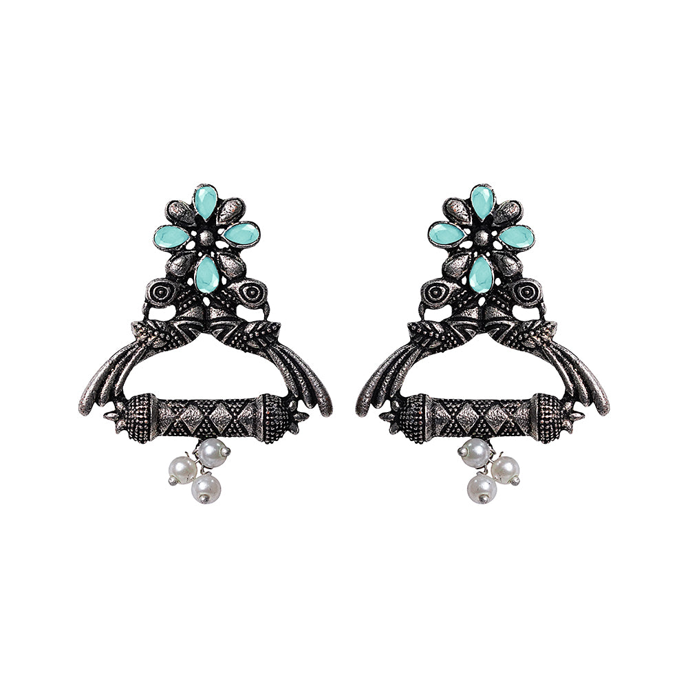 Tweet and bloom stud earring (Mint)