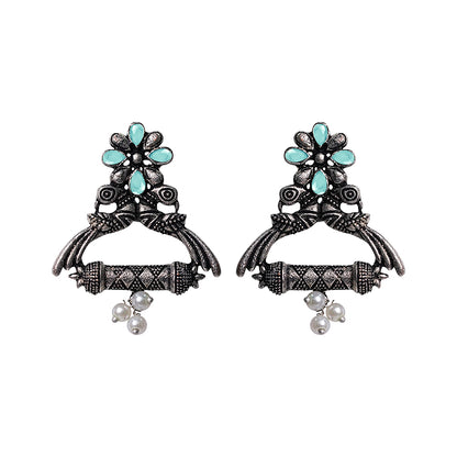 Tweet and bloom stud earring (Mint)