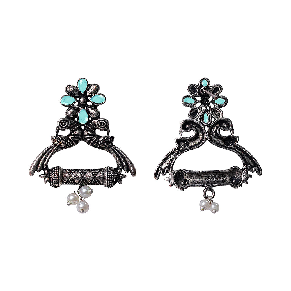 Tweet and bloom stud earring (Mint)