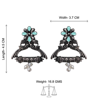 Tweet and bloom stud earring (Mint)