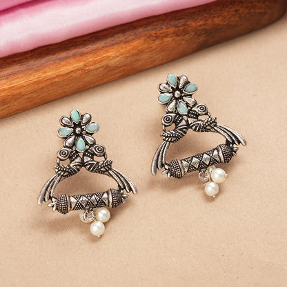 Tweet and bloom stud earring (Mint)