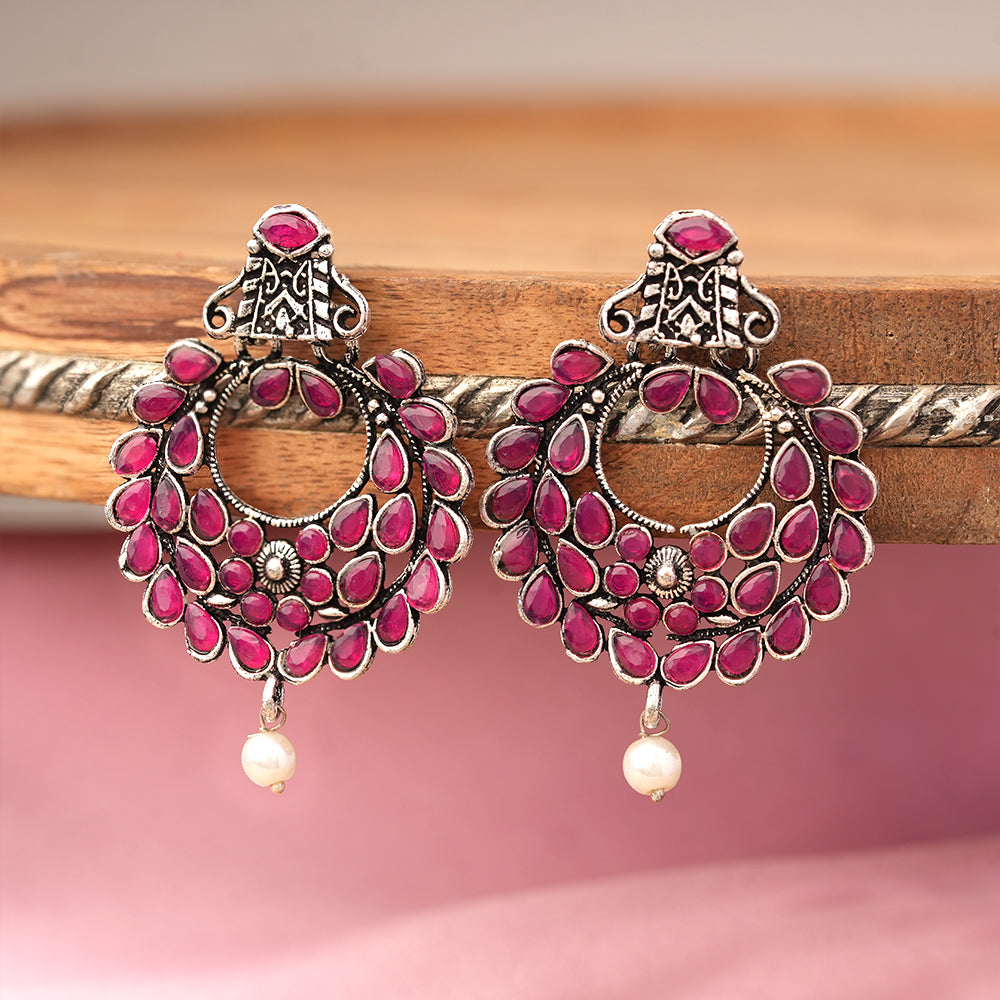 Diva Drops stud earrings (Red)