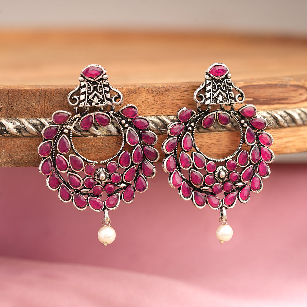 Diva Drops stud earrings (Red)