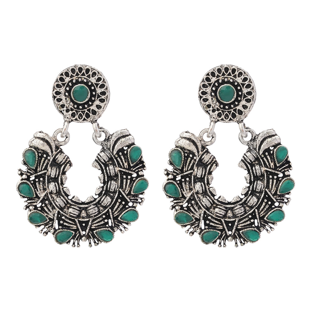 Diva Drops stud earrings (Green)