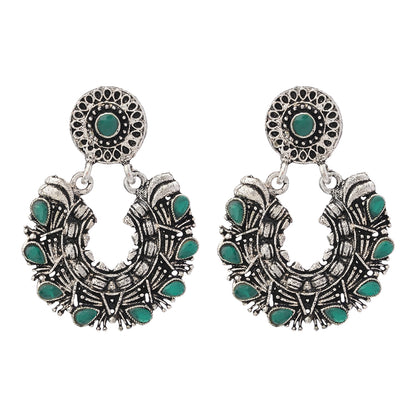 Diva Drops stud earrings (Green)