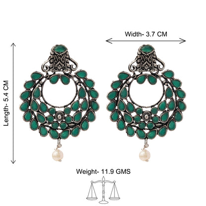Diva Drops stud earrings (Green)