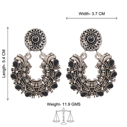Diva Drops stud earrings (Black)