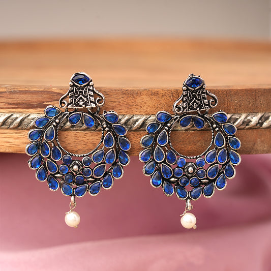 Diva Drops stud earrings (Blue)