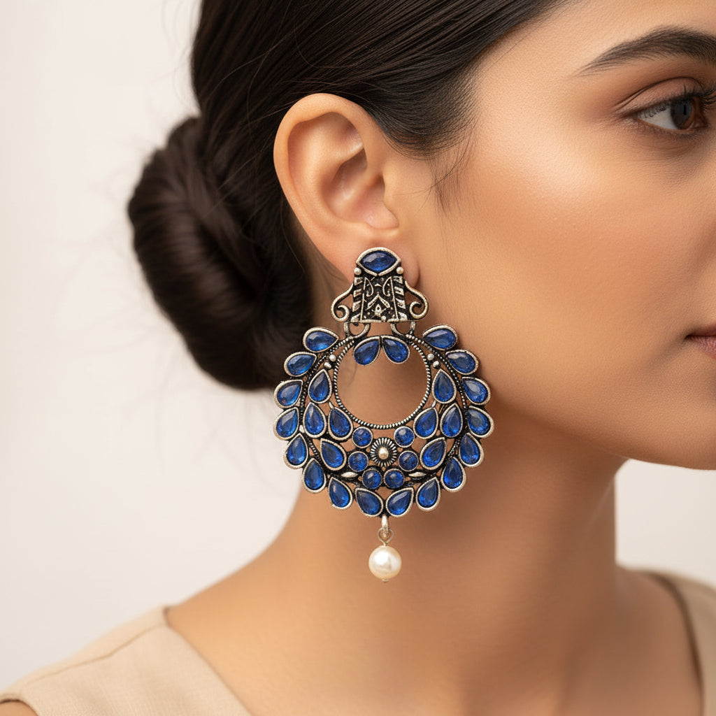 Diva Drops stud earrings (Blue)