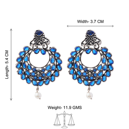 Diva Drops stud earrings (Blue)
