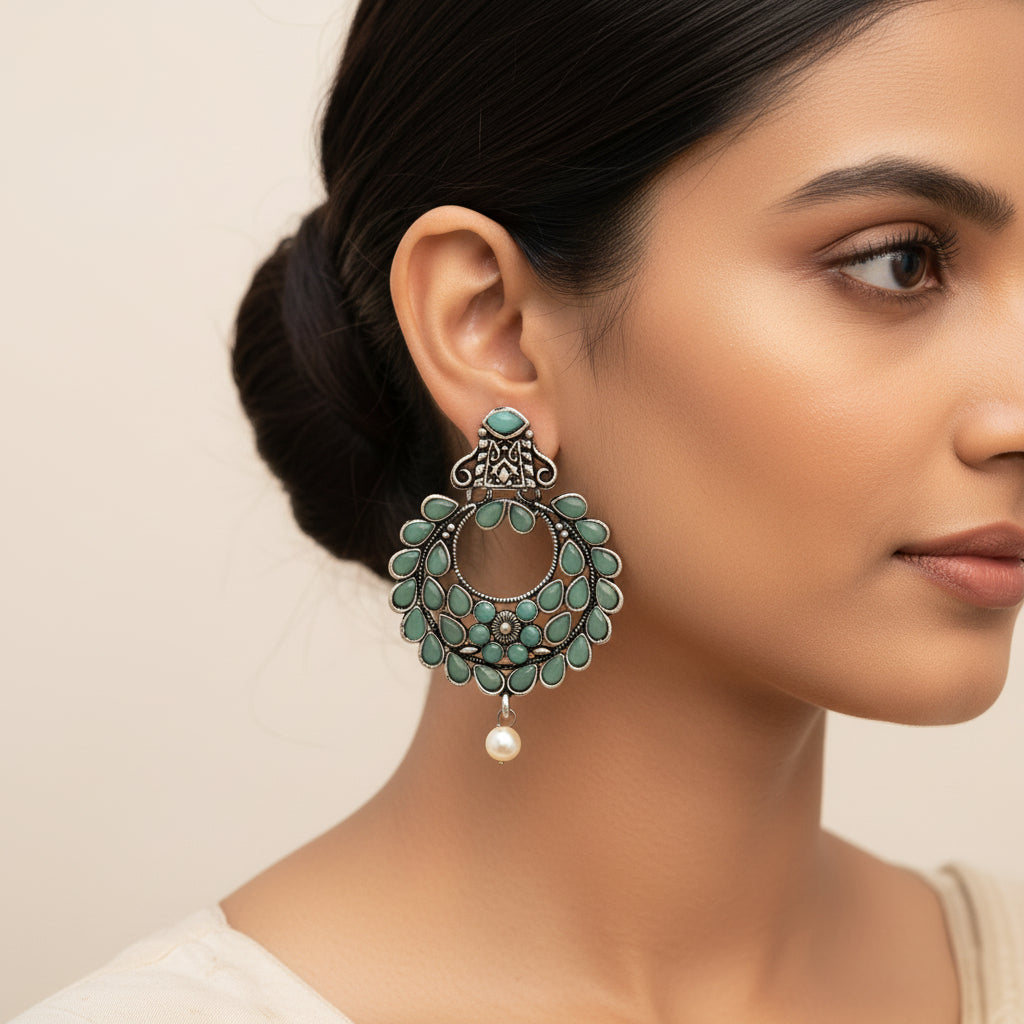 Diva Drops stud earrings (Mint)
