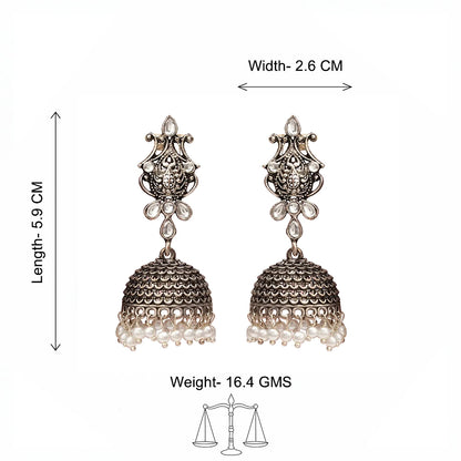 Kalash Kamal earring (White)