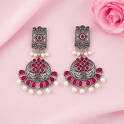 Charming Chandni Dangler earring (Red)