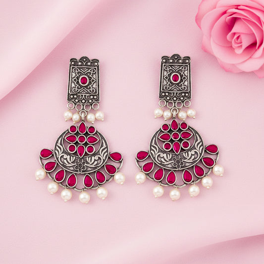 Charming Chandni Dangler earring (Red)