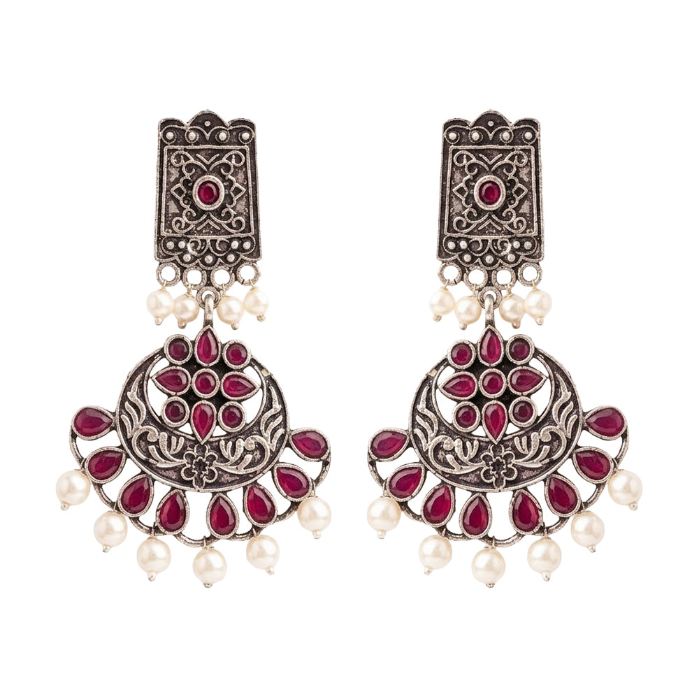Charming Chandni Dangler earring (Red)