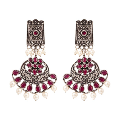 Charming Chandni Dangler earring (Red)