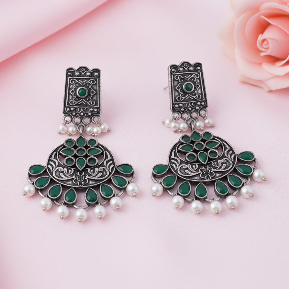 Charming Chandni Dangler earring (Green)