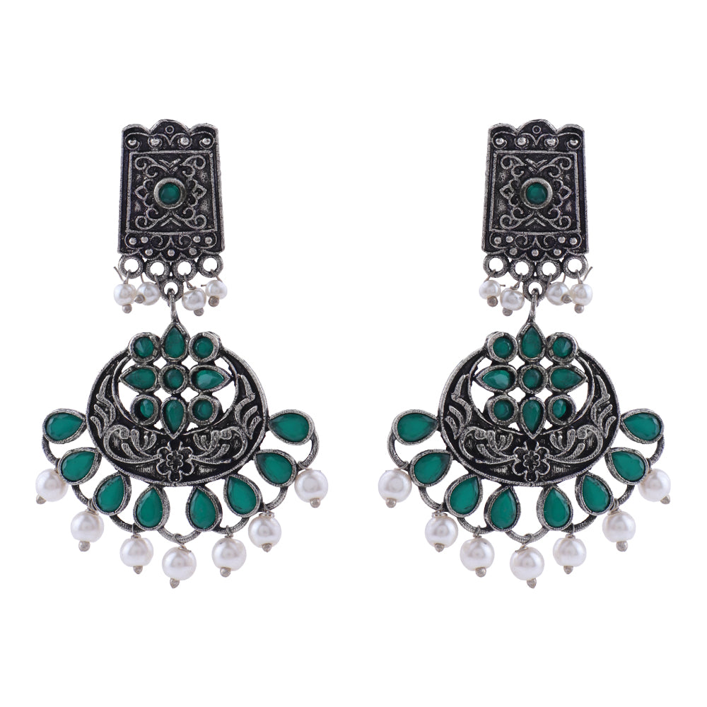 Charming Chandni Dangler earring (Green)