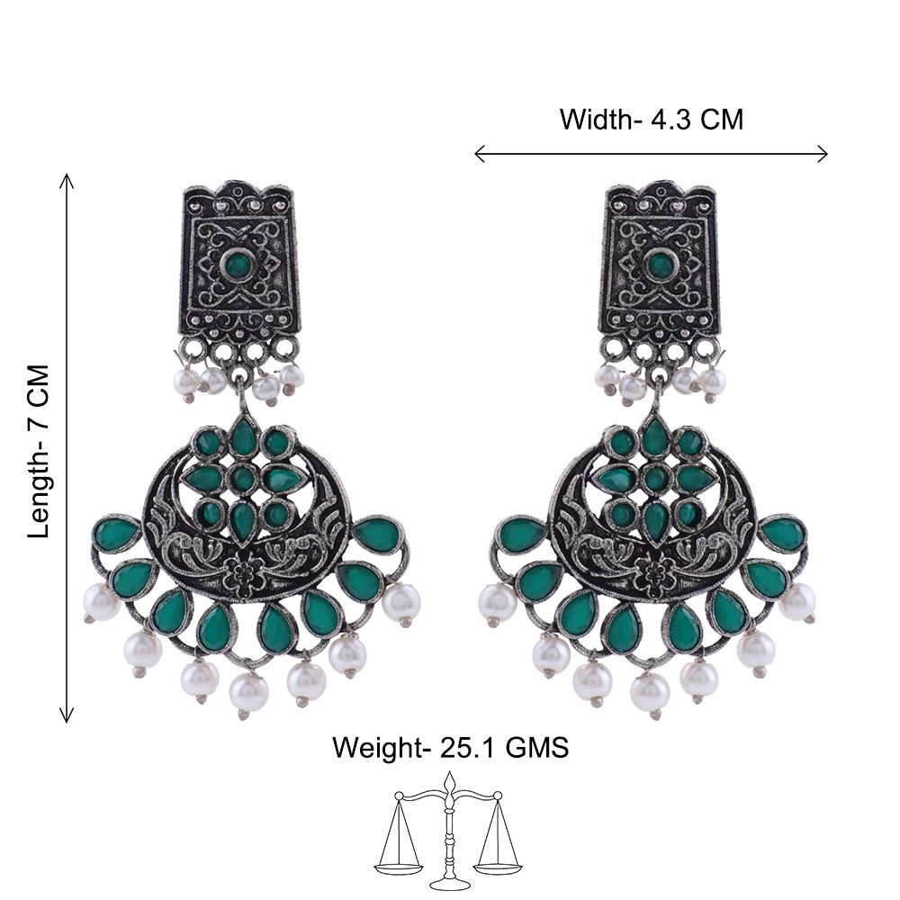 Charming Chandni Dangler earring (Green)