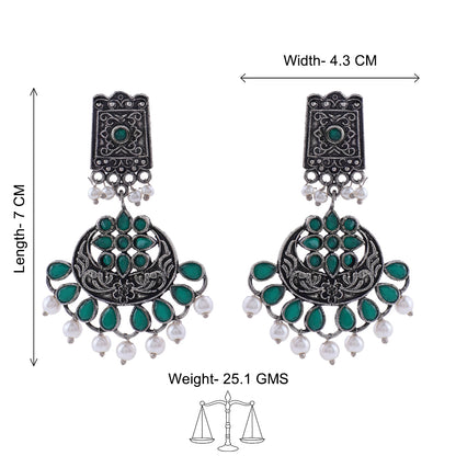 Charming Chandni Dangler earring (Green)