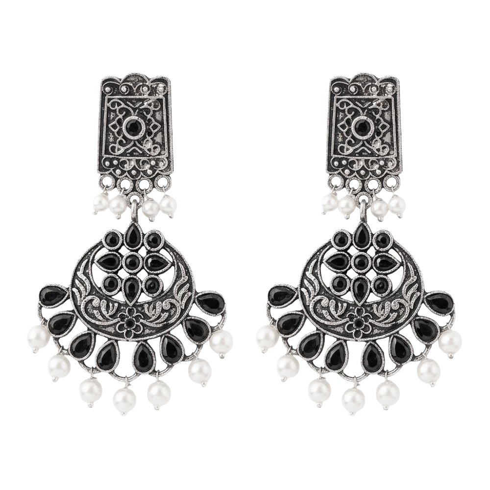 Charming Chandni Dangler earring (Black)