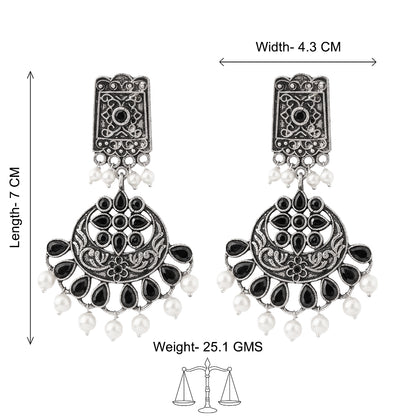 Charming Chandni Dangler earring (Black)