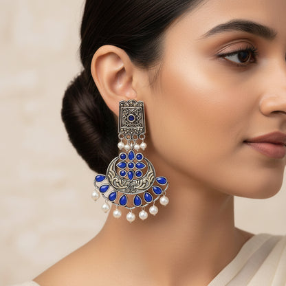 Charming Chandni Dangler earring (Blue)