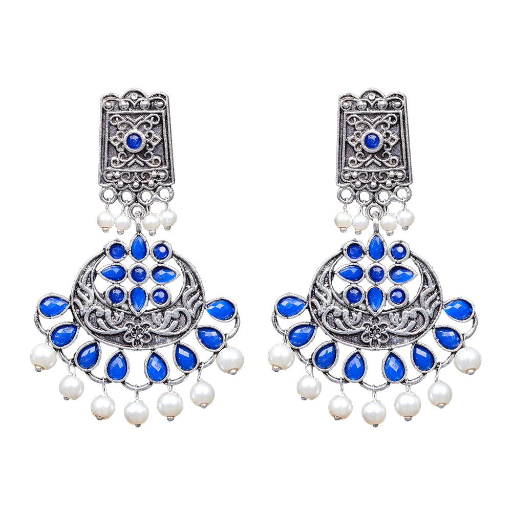 Charming Chandni Dangler earring (Blue)