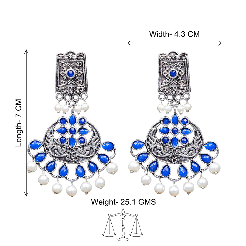 Charming Chandni Dangler earring (Blue)