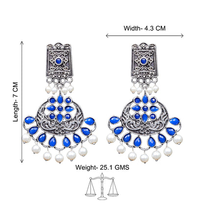 Charming Chandni Dangler earring (Blue)