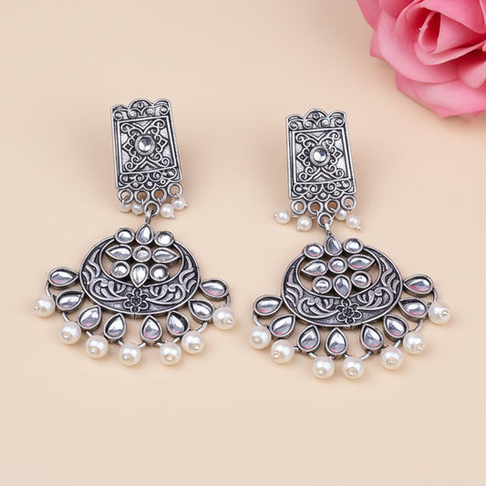 Charming Chandni Dangler earring (White)