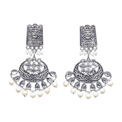 Charming Chandni Dangler earring (White)