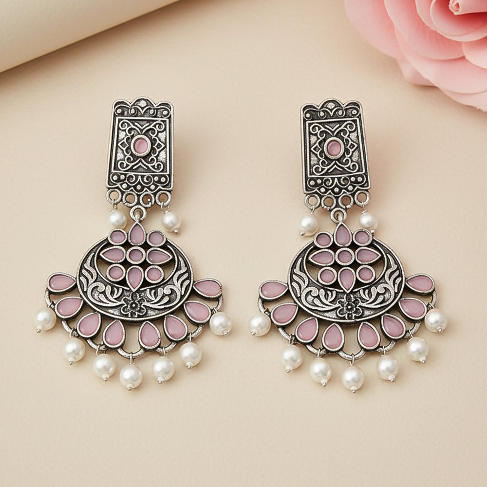 Charming Chandni Dangler earring (Baby Pink)