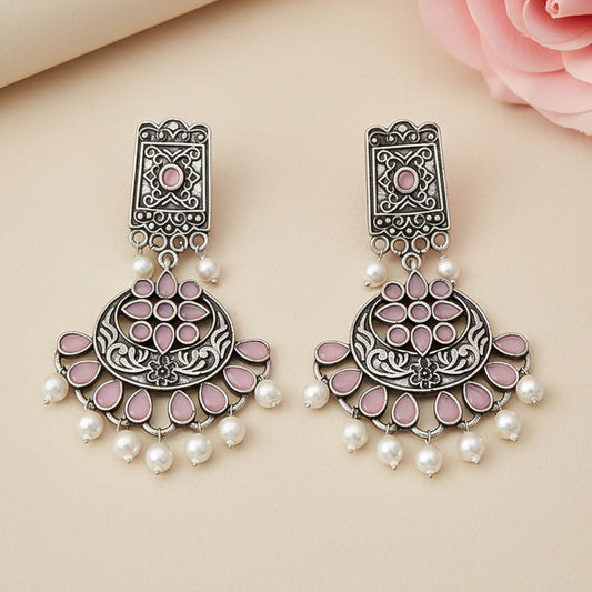 Charming Chandni Dangler earring (Baby Pink)