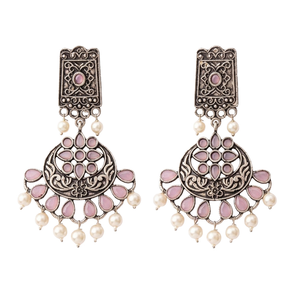 Charming Chandni Dangler earring (Baby Pink)