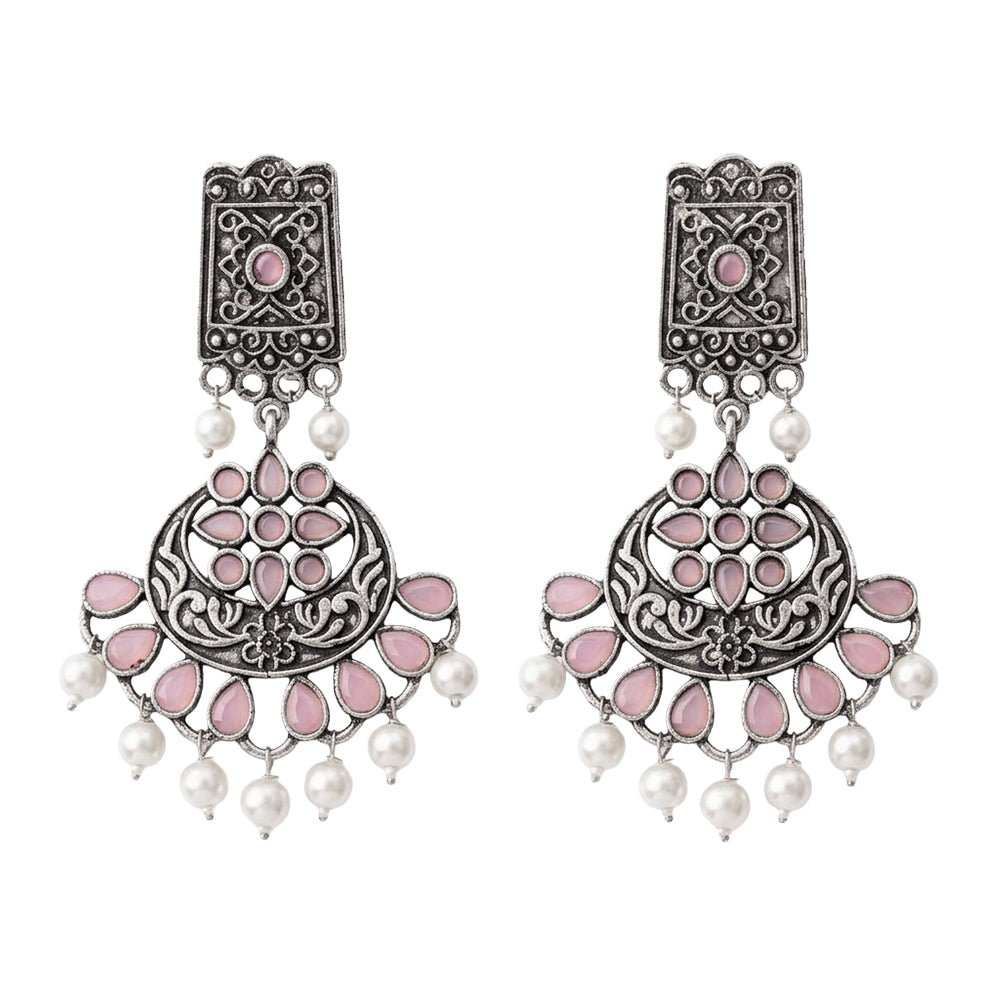 Charming Chandni Dangler earring (Baby Pink)