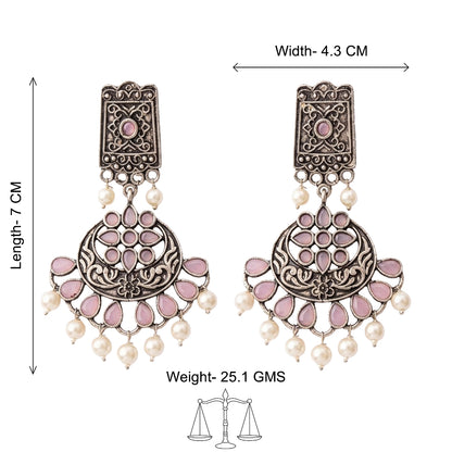 Charming Chandni Dangler earring (Baby Pink)