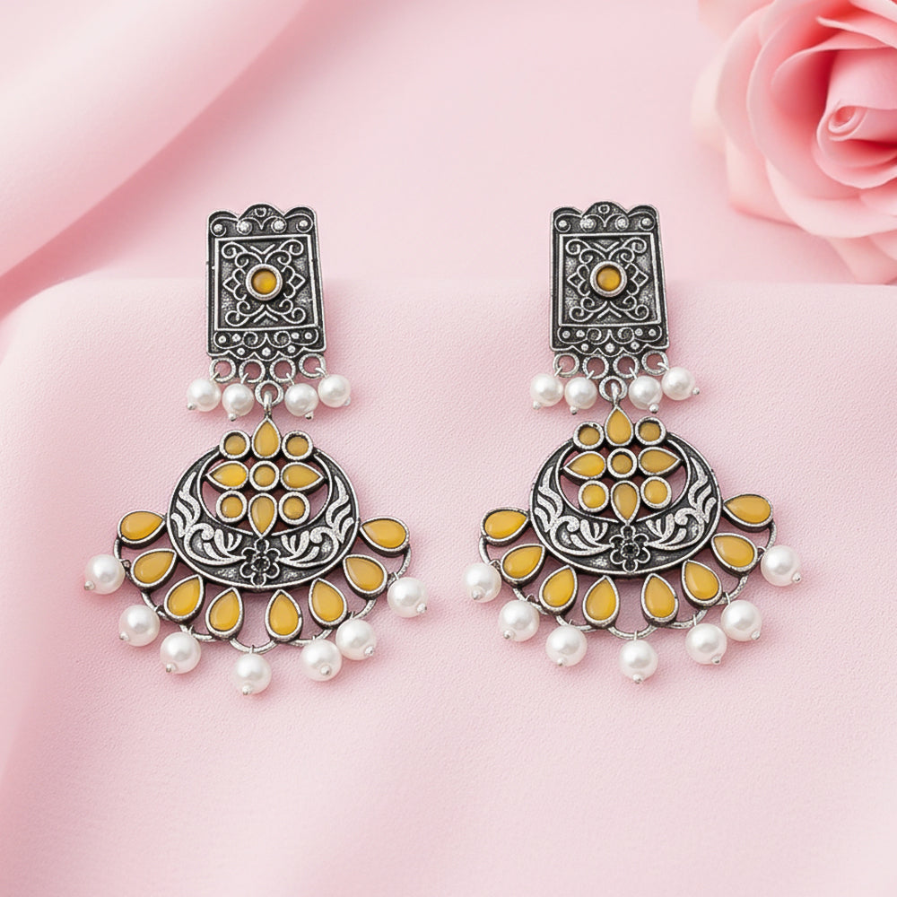 Charming Chandni Dangler earring (Yellow)