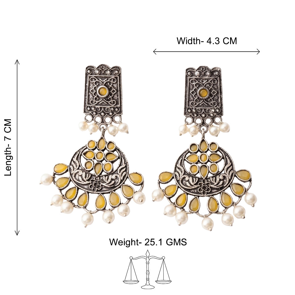 Charming Chandni Dangler earring (Yellow)