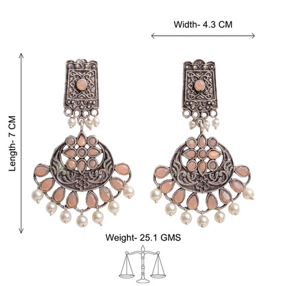 Charming Chandni Dangler earring (Light Orange)